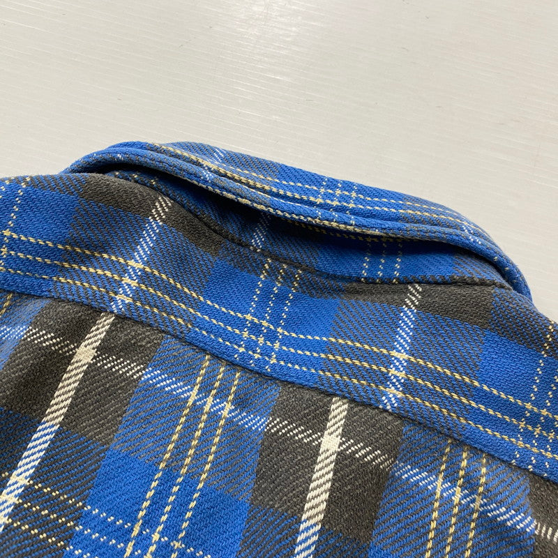 【中古品】【メンズ】 BIG MAC ビック マック 60's VINTAGE HEAVY FLANNEL L/S SHIRT 60年代 ヴィンテージ ヘビー フランネル ロングスリーブ シャツ 長袖 トップス 145-260803-sa-04-tei サイズ：XL カラー：ブルー 万代Net店