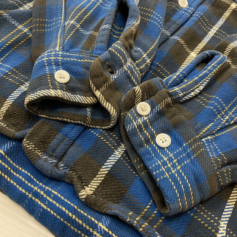 【中古品】【メンズ】 BIG MAC ビック マック 60's VINTAGE HEAVY FLANNEL L/S SHIRT 60年代 ヴィンテージ ヘビー フランネル ロングスリーブ シャツ 長袖 トップス 145-260803-sa-04-tei サイズ：XL カラー：ブルー 万代Net店
