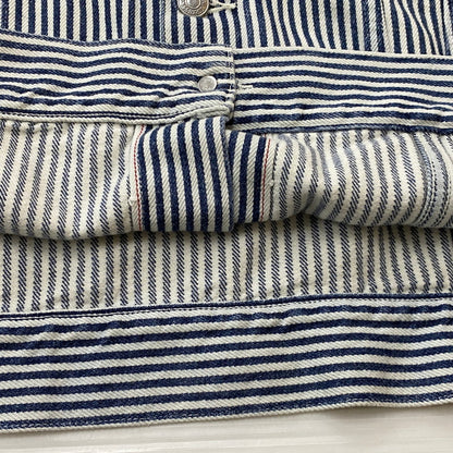 【中古品】【メンズ】 LEVI'S リーバイス ×NIGO HICKORY STRIPE ニゴー ヒッコリー ストライプ TRUCKER JACKET PC9-A5904-0000 557XX トラッカー ジャケット アウター 145-260803-sa-05-tei サイズ：44 カラー：ネイビー 万代Net店