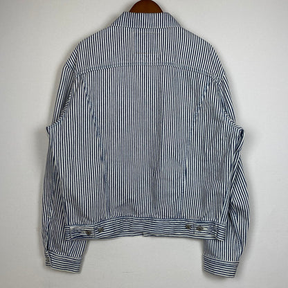 【中古品】【メンズ】 LEVI'S リーバイス ×NIGO HICKORY STRIPE ニゴー ヒッコリー ストライプ TRUCKER JACKET PC9-A5904-0000 557XX トラッカー ジャケット アウター 145-260803-sa-05-tei サイズ：44 カラー：ネイビー 万代Net店