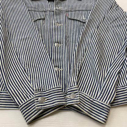 【中古品】【メンズ】 LEVI'S リーバイス ×NIGO HICKORY STRIPE ニゴー ヒッコリー ストライプ TRUCKER JACKET PC9-A5904-0000 557XX トラッカー ジャケット アウター 145-260803-sa-05-tei サイズ：44 カラー：ネイビー 万代Net店