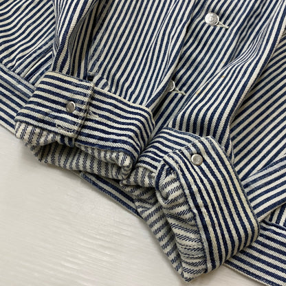 【中古品】【メンズ】 LEVI'S リーバイス ×NIGO HICKORY STRIPE ニゴー ヒッコリー ストライプ TRUCKER JACKET PC9-A5904-0000 557XX トラッカー ジャケット アウター 145-260803-sa-05-tei サイズ：44 カラー：ネイビー 万代Net店