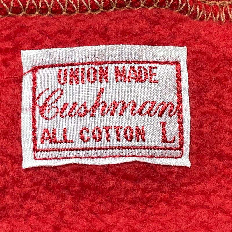【中古品】【メンズ】 CUSHMAN クッシュマン HALF ZIP HOODIE ハーフ ジップ フーディー 長袖 トップス プルオーバーパーカー 145-260808-sa-07-tei サイズ：L カラー：レッド 万代Net店