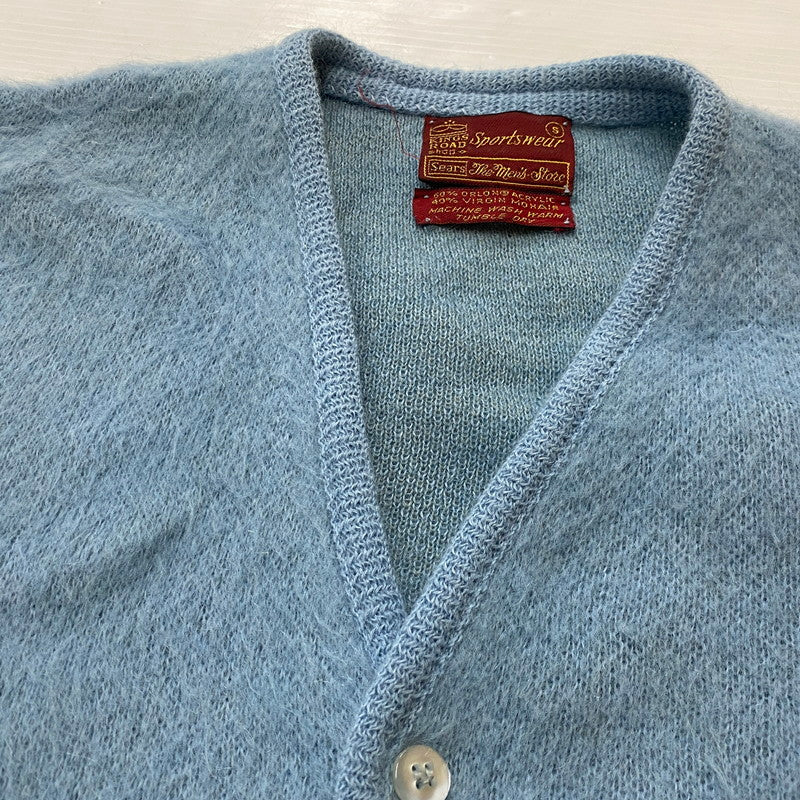 【中古品】【メンズ】 SEARS SPORTSWEAR シアーズ スポーツウェア 60~70’s VINTAGE MOHAIR CARDIGAN 60～70年代 ヴィンテージ モヘア カーディガン 長袖 トップス 145-251130-aa-02-tei サイズ：S カラー：ブルー 万代Net店