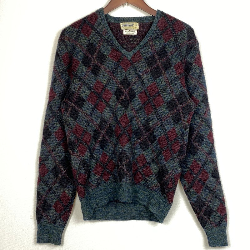 【中古品】【メンズ】 JUILLIARD ジュリアード 60~70's VINTAGE MOHAIR V NECK SWEATER 60～70年代 ヴィンテージ モヘア ブイ ネック セーター 長袖 トップス 145-251130-aa-01-tei サイズ：S カラー：アーガイル柄 万代Net店