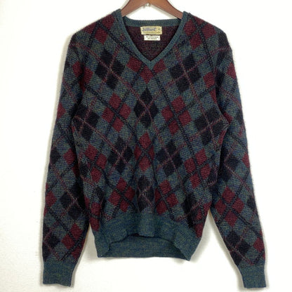 【中古品】【メンズ】 JUILLIARD ジュリアード 60~70's VINTAGE MOHAIR V NECK SWEATER 60～70年代 ヴィンテージ モヘア ブイ ネック セーター 長袖 トップス 145-251130-aa-01-tei サイズ：S カラー：アーガイル柄 万代Net店