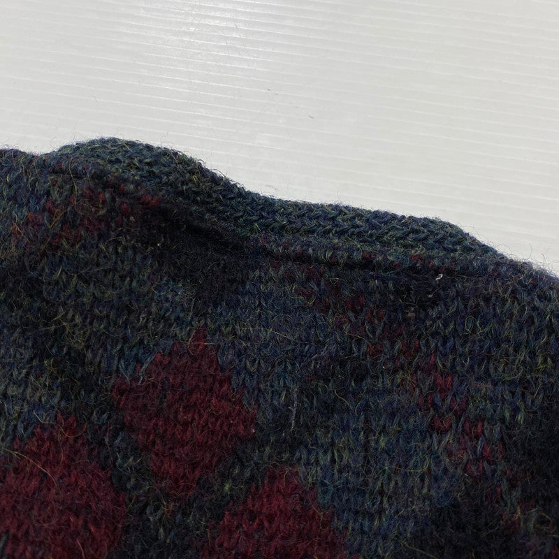 【中古品】【メンズ】 JUILLIARD ジュリアード 60~70's VINTAGE MOHAIR V NECK SWEATER 60～70年代 ヴィンテージ モヘア ブイ ネック セーター 長袖 トップス 145-251130-aa-01-tei サイズ：S カラー：アーガイル柄 万代Net店