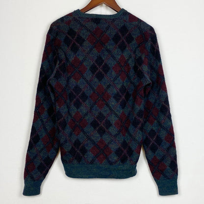 【中古品】【メンズ】 JUILLIARD ジュリアード 60~70's VINTAGE MOHAIR V NECK SWEATER 60～70年代 ヴィンテージ モヘア ブイ ネック セーター 長袖 トップス 145-251130-aa-01-tei サイズ：S カラー：アーガイル柄 万代Net店