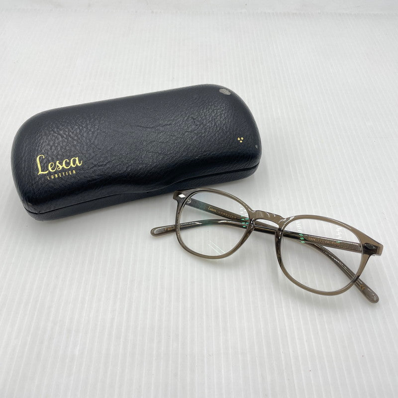 【中古品】【メンズ】 LESCA LUNETIER レスカ ルネティエ 711 度入り メガネ アイウェア 203-260804-yo-02-tei カラー：グレー 万代Net店