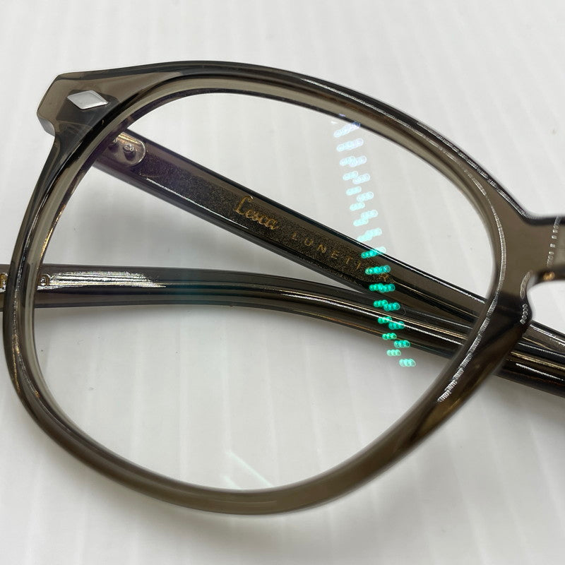 【中古品】【メンズ】 LESCA LUNETIER レスカ ルネティエ 711 度入り メガネ アイウェア 203-260804-yo-02-tei カラー：グレー 万代Net店