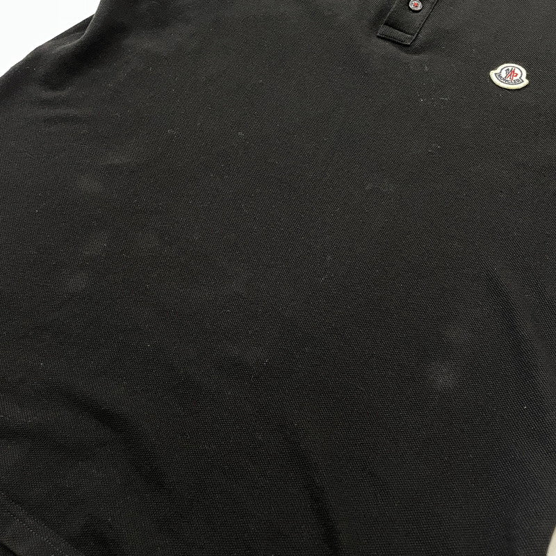 【中古品】【メンズ】 MONCLER モンクレール MAGLIA POLO MANICA L0918A70300 84556 マーリア ポロ マニカカミーチャ 半袖 トップス シャツ 141-260804-sa-05-tei サイズ：M カラー：ブラック 万代Net店