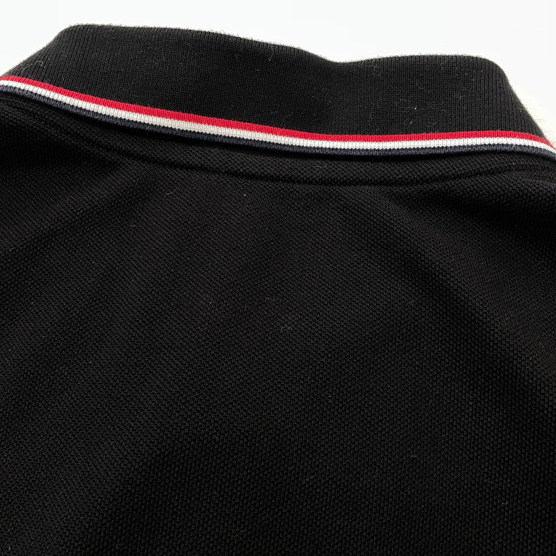 【中古品】【メンズ】 MONCLER モンクレール MAGLIA POLO MANICA L0918A70300 84556 マーリア ポロ マニカカミーチャ 半袖 トップス シャツ 141-260804-sa-05-tei サイズ：M カラー：ブラック 万代Net店