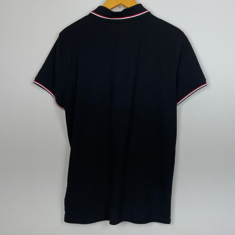 【中古品】【メンズ】 MONCLER モンクレール MAGLIA POLO MANICA L0918A70300 84556 マーリア ポロ マニカカミーチャ 半袖 トップス シャツ 141-260804-sa-05-tei サイズ：M カラー：ブラック 万代Net店