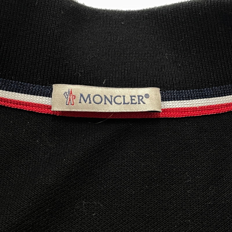 【中古品】【メンズ】 MONCLER モンクレール MAGLIA POLO MANICA L0918A70300 84556 マーリア ポロ マニカカミーチャ 半袖 トップス シャツ 141-260804-sa-05-tei サイズ：M カラー：ブラック 万代Net店