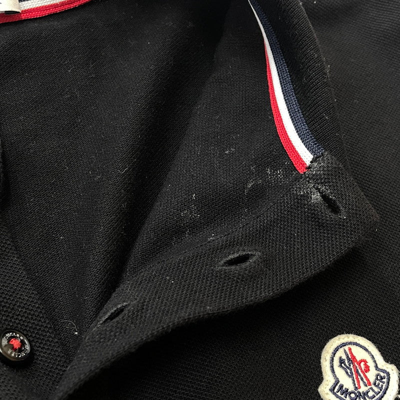 【中古品】【メンズ】 MONCLER モンクレール MAGLIA POLO MANICA L0918A70300 84556 マーリア ポロ マニカカミーチャ 半袖 トップス シャツ 141-260804-sa-05-tei サイズ：M カラー：ブラック 万代Net店