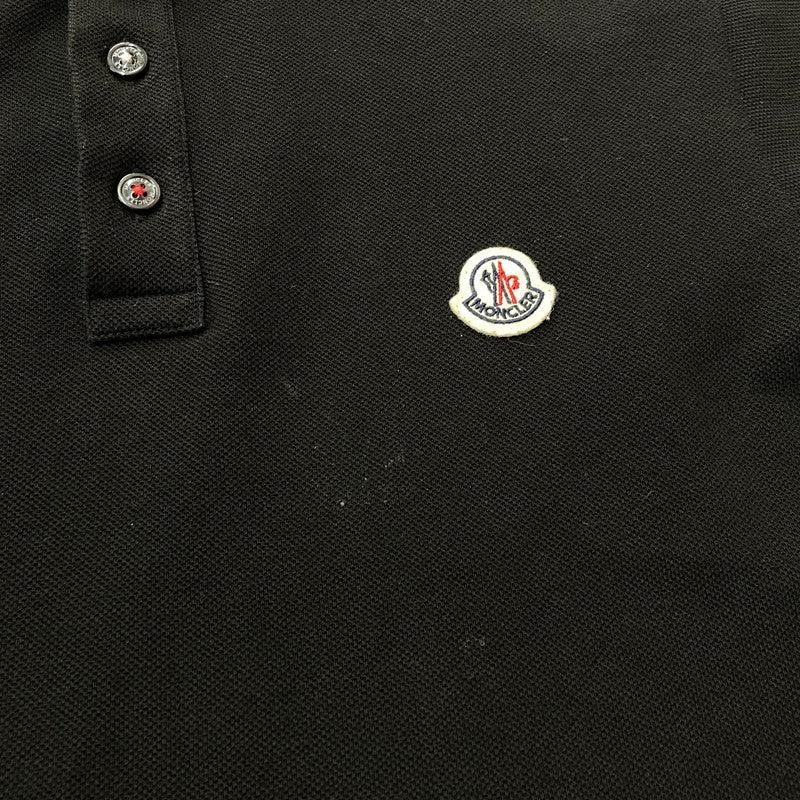 【中古品】【メンズ】 MONCLER モンクレール MAGLIA POLO MANICA L0918A70300 84556 マーリア ポロ マニカカミーチャ 半袖 トップス シャツ 141-260804-sa-05-tei サイズ：M カラー：ブラック 万代Net店
