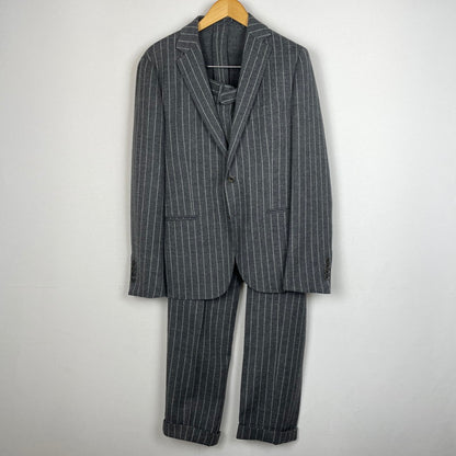 【中古品】【メンズ】 UNITED ARROWS ユナイテッド アローズ STRIPE WOOL SUIT SET UP ストライプ ウール スート セット アップ 147-260804-sa-06-tei サイズ：48 カラー：グレー 万代Net店