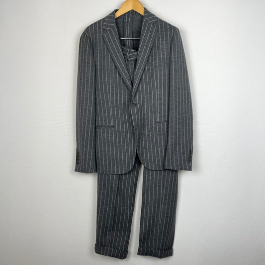【中古品】【メンズ】 UNITED ARROWS ユナイテッド アローズ STRIPE WOOL SUIT SET UP ストライプ ウール スート セット アップ 147-260804-sa-06-tei サイズ：48 カラー：グレー 万代Net店