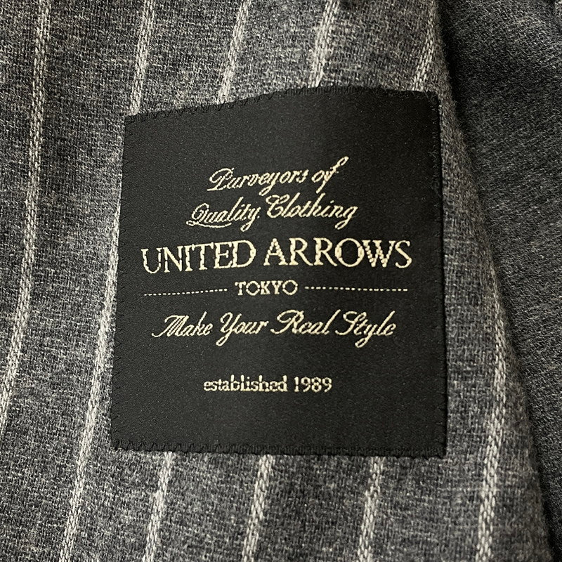 【中古品】【メンズ】 UNITED ARROWS ユナイテッド アローズ STRIPE WOOL SUIT SET UP ストライプ ウール スート セット アップ 147-260804-sa-06-tei サイズ：48 カラー：グレー 万代Net店