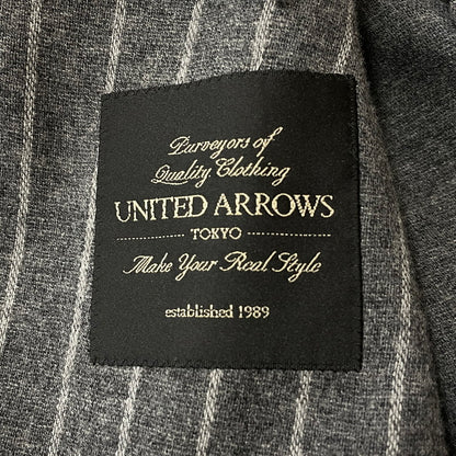 【中古品】【メンズ】 UNITED ARROWS ユナイテッド アローズ STRIPE WOOL SUIT SET UP ストライプ ウール スート セット アップ 147-260804-sa-06-tei サイズ：48 カラー：グレー 万代Net店