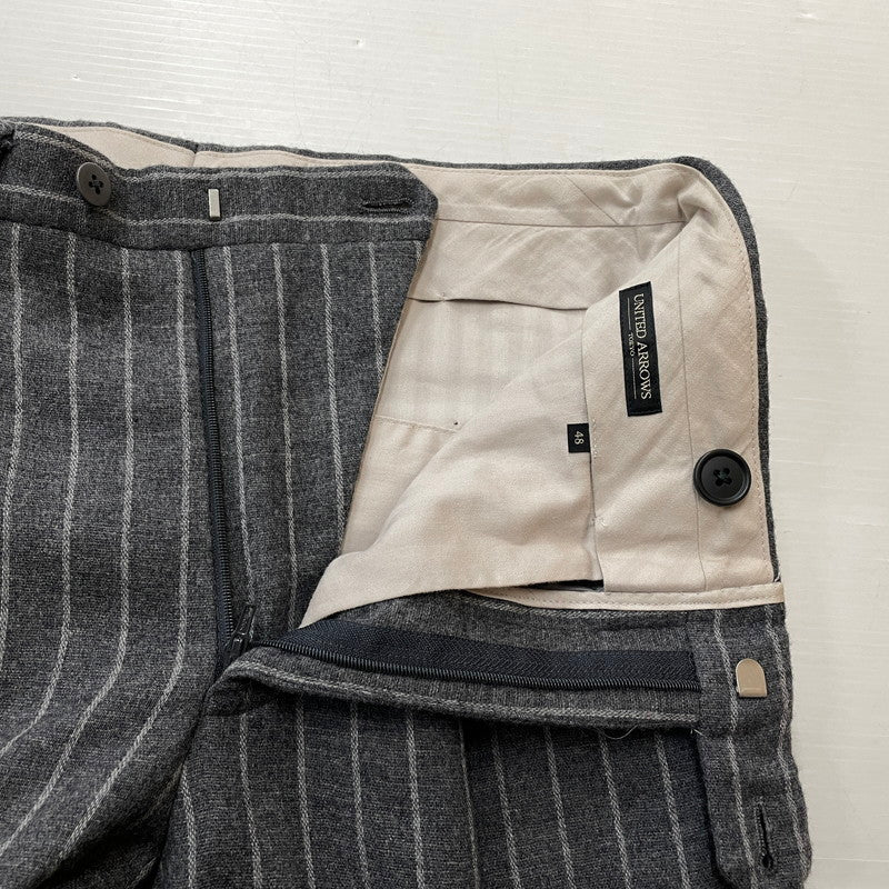 【中古品】【メンズ】 UNITED ARROWS ユナイテッド アローズ STRIPE WOOL SUIT SET UP ストライプ ウール スート セット アップ 147-260804-sa-06-tei サイズ：48 カラー：グレー 万代Net店