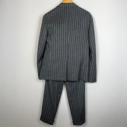 【中古品】【メンズ】 UNITED ARROWS ユナイテッド アローズ STRIPE WOOL SUIT SET UP ストライプ ウール スート セット アップ 147-260804-sa-06-tei サイズ：48 カラー：グレー 万代Net店