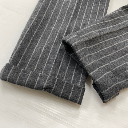 【中古品】【メンズ】 UNITED ARROWS ユナイテッド アローズ STRIPE WOOL SUIT SET UP ストライプ ウール スート セット アップ 147-260804-sa-06-tei サイズ：48 カラー：グレー 万代Net店