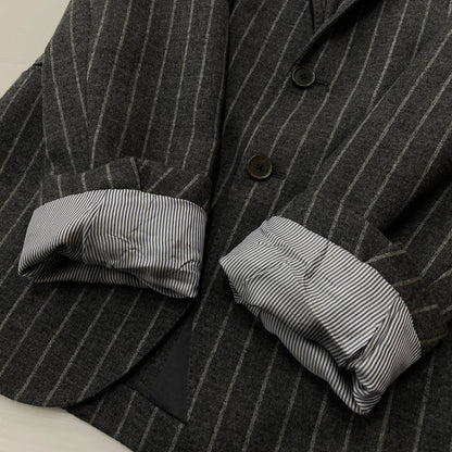 【中古品】【メンズ】 UNITED ARROWS ユナイテッド アローズ STRIPE WOOL SUIT SET UP ストライプ ウール スート セット アップ 147-260804-sa-06-tei サイズ：48 カラー：グレー 万代Net店