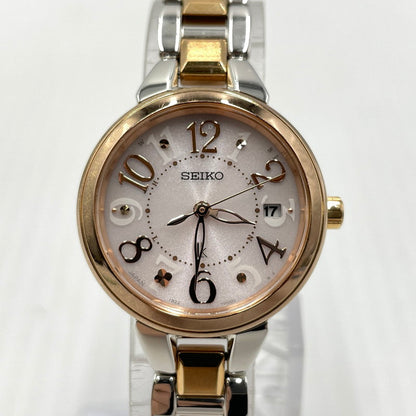 【中古品】【レディース】 SEIKO セイコー LUKIA ルキア 1B22-0CS0 電波ソーラー 腕時計 197-260804-yo-03-tei カラー：ピンクゴールドシルバー 万代Net店