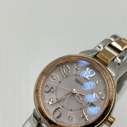 【中古品】【レディース】 SEIKO セイコー LUKIA ルキア 1B22-0CS0 電波ソーラー 腕時計 197-260804-yo-03-tei カラー：ピンクゴールドシルバー 万代Net店