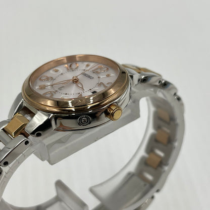 【中古品】【レディース】 SEIKO セイコー LUKIA ルキア 1B22-0CS0 電波ソーラー 腕時計 197-260804-yo-03-tei カラー：ピンクゴールドシルバー 万代Net店