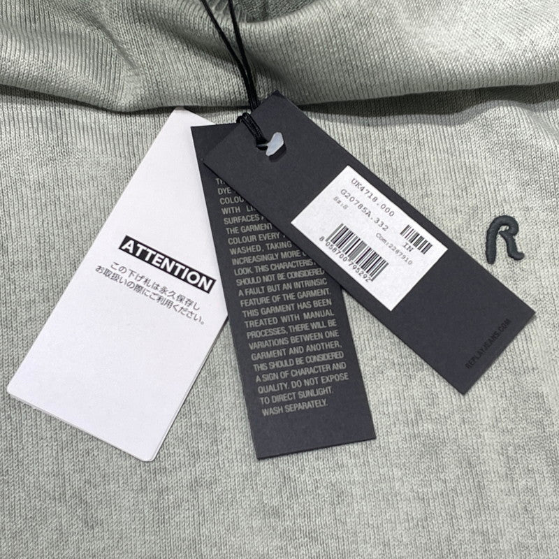 【中古品】【メンズ】 REPLAY リプレイ OMBRE SOFTCOTTON S/S KNIT UK4718.000.G20785A オンブレ ソフトコットン ショートスリーブ ニット 半袖 トップス 141-260805-sa-02-tei サイズ：S カラー：オリーブ 万代Net店