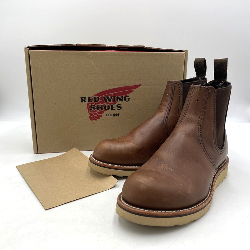 【中古品】【メンズ】 REDWING レッドウィング CLASSIC CHELSEA 3190 クラシック チェルシー 靴 ブーツ 164-260811-yo-14-tei サイズ：7D カラー：ブラウン 万代Net店