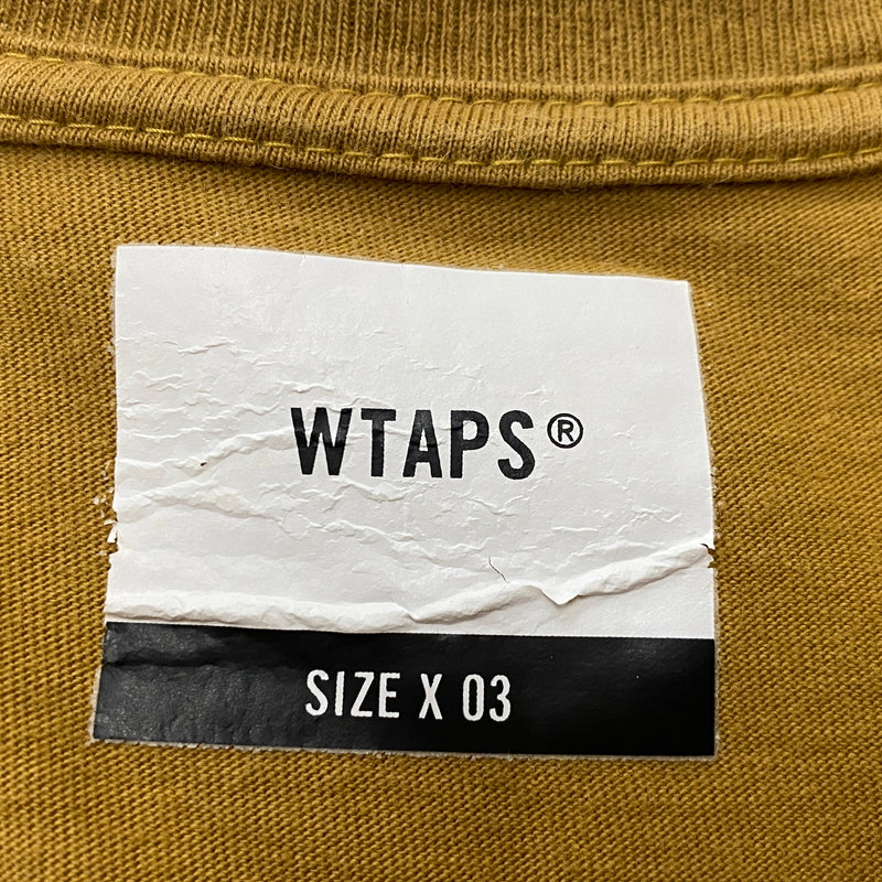 【中古品】【メンズ】 WTAPS ダブルタップス WTVUA TEE ダブリュー ティー ヴィー ユーエー Tシャツ 半袖 トップス 142-260821-sa -09-tei サイズ：03 カラー：キャメル 万代Net店