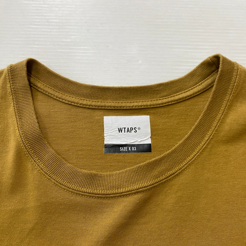 【中古品】【メンズ】 WTAPS ダブルタップス WTVUA TEE ダブリュー ティー ヴィー ユーエー Tシャツ 半袖 トップス 142-260821-sa -09-tei サイズ：03 カラー：キャメル 万代Net店