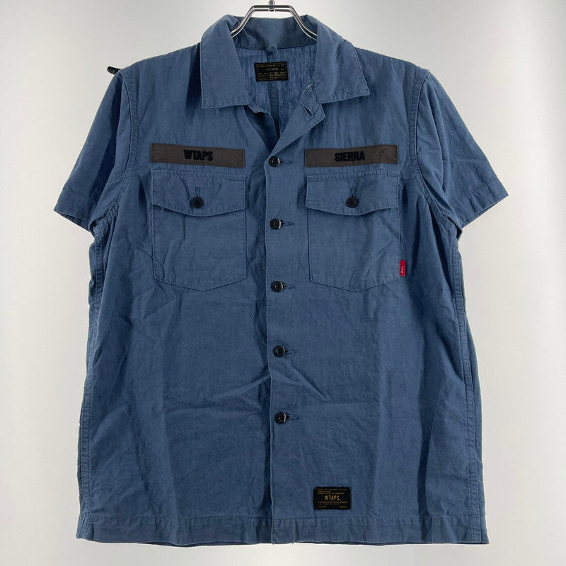 【中古品】【メンズ】 WTAPS ダブルタップス BUDS S/S 01 SHIRT 171GWDT-SHM02 バッズ ショートスリーブ 01 シャツ 半袖 トップス 142-260805-sa-01-tei サイズ：1 カラー：ブルー 万代Net店