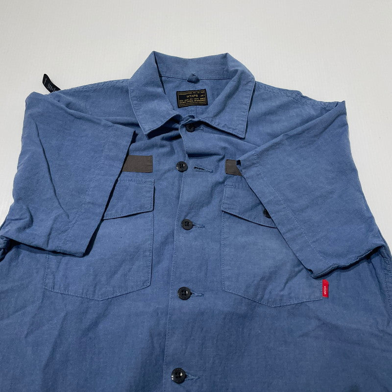 【中古品】【メンズ】 WTAPS ダブルタップス BUDS S/S 01 SHIRT 171GWDT-SHM02 バッズ ショートスリーブ 01 シャツ 半袖 トップス 142-260805-sa-01-tei サイズ：1 カラー：ブルー 万代Net店