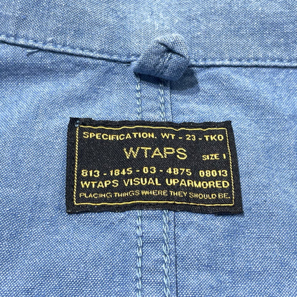 【中古品】【メンズ】 WTAPS ダブルタップス BUDS S/S 01 SHIRT 171GWDT-SHM02 バッズ ショートスリーブ 01 シャツ 半袖 トップス 142-260805-sa-01-tei サイズ：1 カラー：ブルー 万代Net店