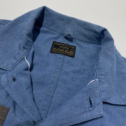 【中古品】【メンズ】 WTAPS ダブルタップス BUDS S/S 01 SHIRT 171GWDT-SHM02 バッズ ショートスリーブ 01 シャツ 半袖 トップス 142-260805-sa-01-tei サイズ：1 カラー：ブルー 万代Net店