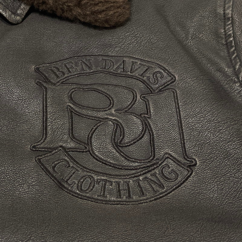 【中古品】【メンズ】 BEN DAVIS ベン デイビス FAKE LEATHER JACKET T-25780011 フェイク レザー ジャケット アウター 147-260805-sa-03-tei サイズ：L カラー：ブラウン 万代Net店