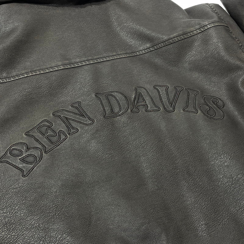 【中古品】【メンズ】 BEN DAVIS ベン デイビス FAKE LEATHER JACKET T-25780011 フェイク レザー ジャケット アウター 147-260805-sa-03-tei サイズ：L カラー：ブラウン 万代Net店