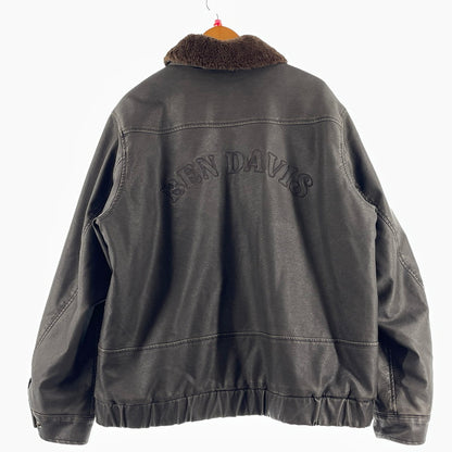 【中古品】【メンズ】 BEN DAVIS ベン デイビス FAKE LEATHER JACKET T-25780011 フェイク レザー ジャケット アウター 147-260805-sa-03-tei サイズ：L カラー：ブラウン 万代Net店