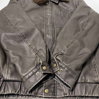 【中古品】【メンズ】 BEN DAVIS ベン デイビス FAKE LEATHER JACKET T-25780011 フェイク レザー ジャケット アウター 147-260805-sa-03-tei サイズ：L カラー：ブラウン 万代Net店