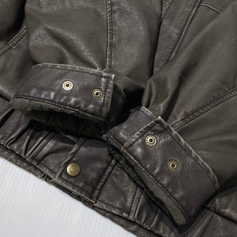 【中古品】【メンズ】 BEN DAVIS ベン デイビス FAKE LEATHER JACKET T-25780011 フェイク レザー ジャケット アウター 147-260805-sa-03-tei サイズ：L カラー：ブラウン 万代Net店