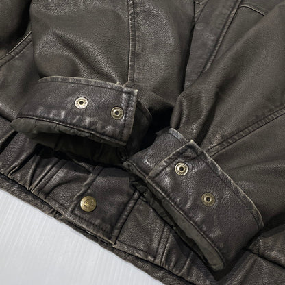 【中古品】【メンズ】 BEN DAVIS ベン デイビス FAKE LEATHER JACKET T-25780011 フェイク レザー ジャケット アウター 147-260805-sa-03-tei サイズ：L カラー：ブラウン 万代Net店