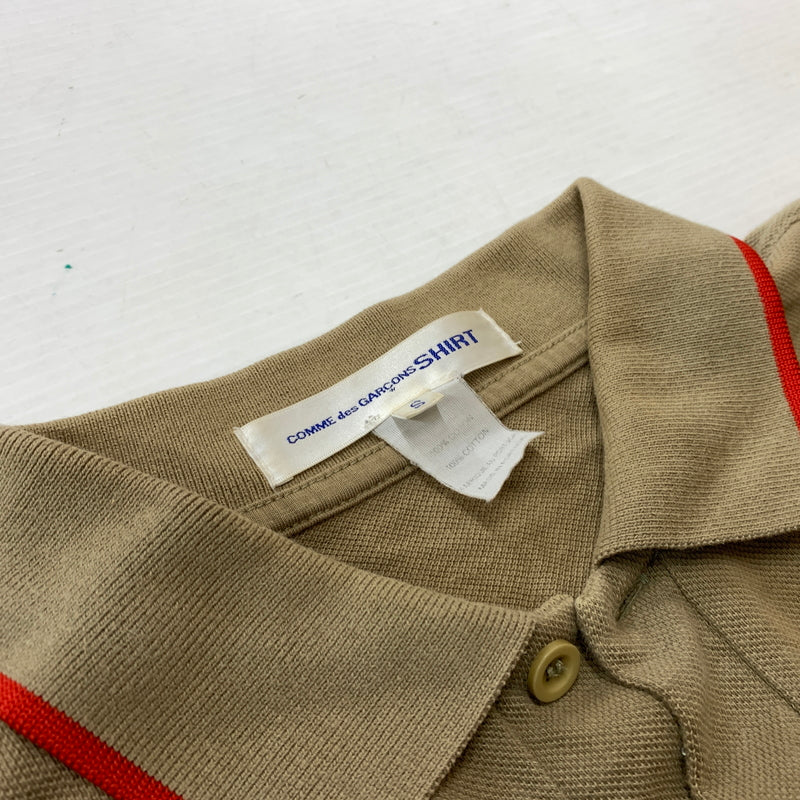 【現状渡し品】【メンズ】 COMME des GARCONS コムデギャルソン S/S POLO SHIRTS ショートスリーブ ポロシャツ 半袖 トップス 140-260808-ko-11-tei サイズ：S カラー：ブラウン 万代Net店