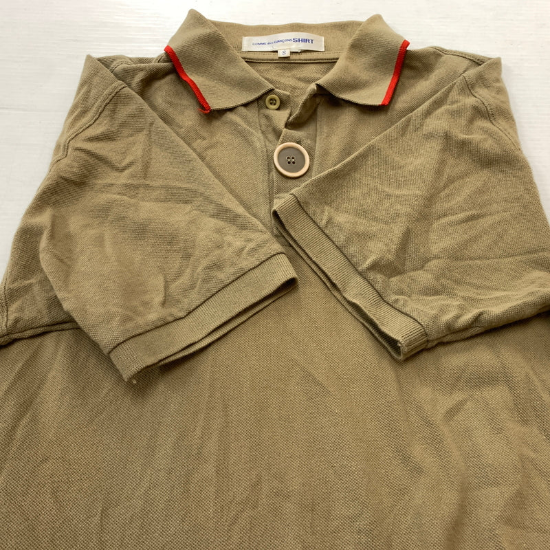 【現状渡し品】【メンズ】 COMME des GARCONS コムデギャルソン S/S POLO SHIRTS ショートスリーブ ポロシャツ 半袖 トップス 140-260808-ko-11-tei サイズ：S カラー：ブラウン 万代Net店