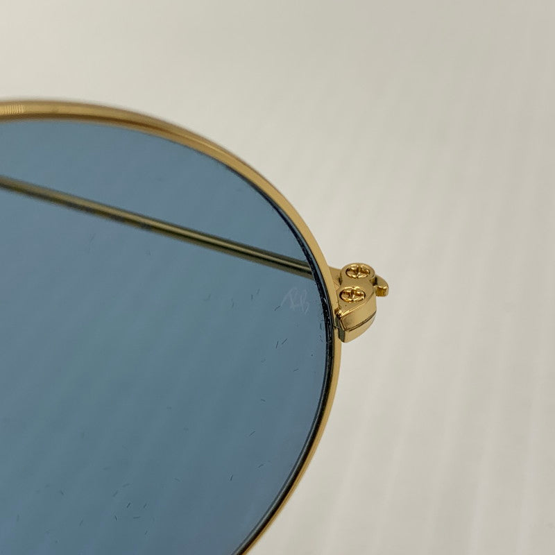 【中古品】【メンズ】 Ray-Ban レイバン JAJO SUNGLASS RB3592 ジャジョ サングラス アイウェア ラウンドフレーム 203-260812-ko-10-tei サイズ：55□20-145 カラー：ライトブルー×ゴールド 万代Net店