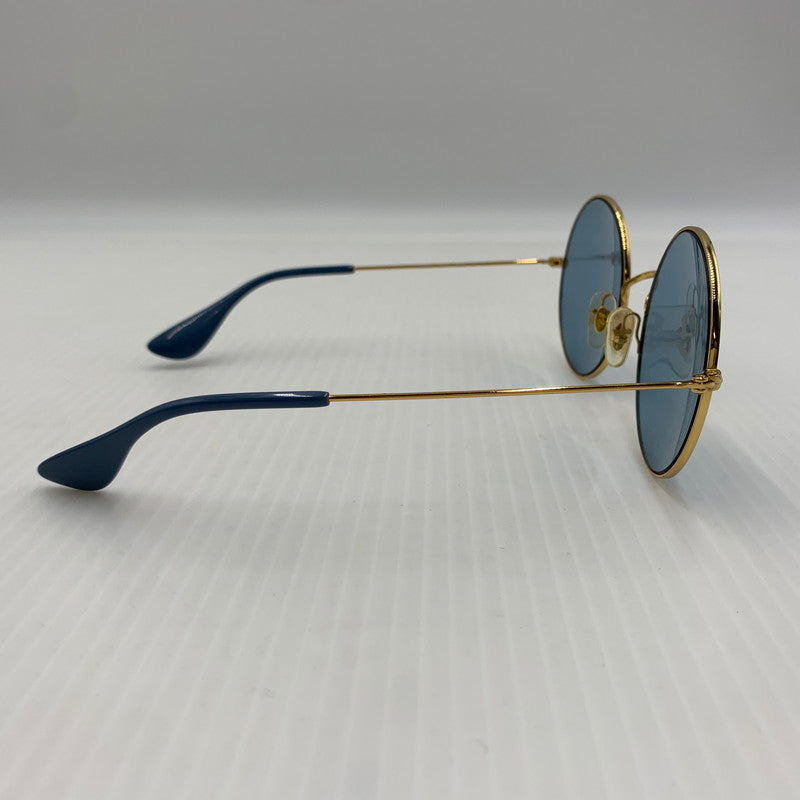 【中古品】【メンズ】 Ray-Ban レイバン JAJO SUNGLASS RB3592 ジャジョ サングラス アイウェア ラウンドフレーム 203-260812-ko-10-tei サイズ：55□20-145 カラー：ライトブルー×ゴールド 万代Net店