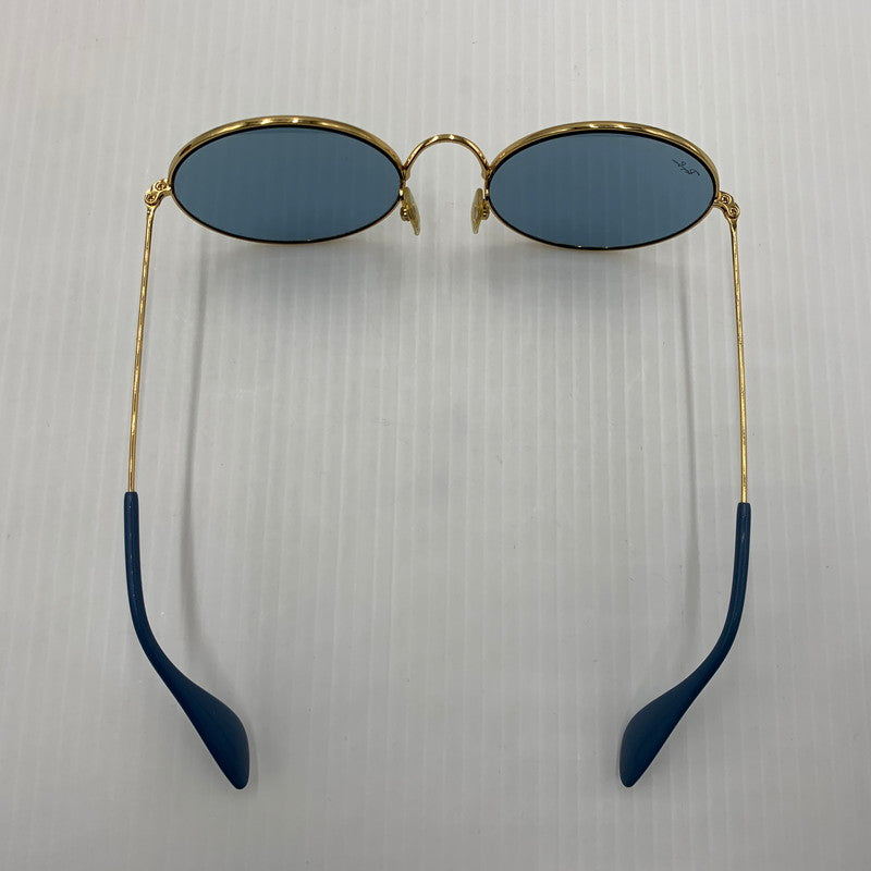 【中古品】【メンズ】 Ray-Ban レイバン JAJO SUNGLASS RB3592 ジャジョ サングラス アイウェア ラウンドフレーム 203-260812-ko-10-tei サイズ：55□20-145 カラー：ライトブルー×ゴールド 万代Net店